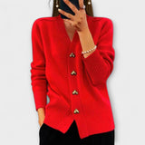 Marij – Dámský svetr s V-výstřihem ve vintage stylu