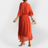 Šifónové šaty s výstřihem do V