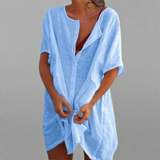 Organické letní šaty vyrobené z bavlny a lnu pro pohodové letní chvíle