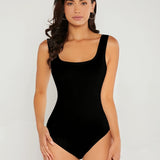 Bodysuit bez rukávů se čtvercovým výstřihem