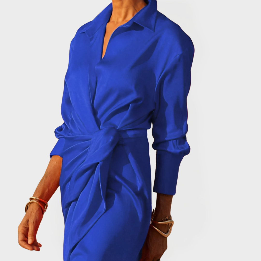 Dlouhé šaty na formální příležitosti s mašlí