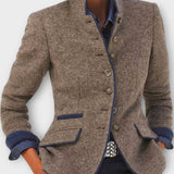 Sophia Elegantní Dlouhý Rukáv Kabát