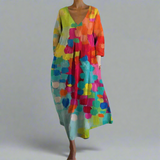 Luxusní šaty s výstřihem do V vyrobené z vysoce kvalitního materiálu