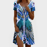 Vintage šaty s krátkým rukávem