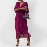 Šifónové šaty s výstřihem do V