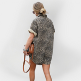 Dámský overal s leopardím potiskem