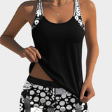 Pohodlné dvoudílné plavky s květinovým vzorem