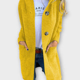 Pohodlný kardigan s knoflíky a dlouhým střihem