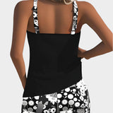 Pohodlné dvoudílné plavky s květinovým vzorem