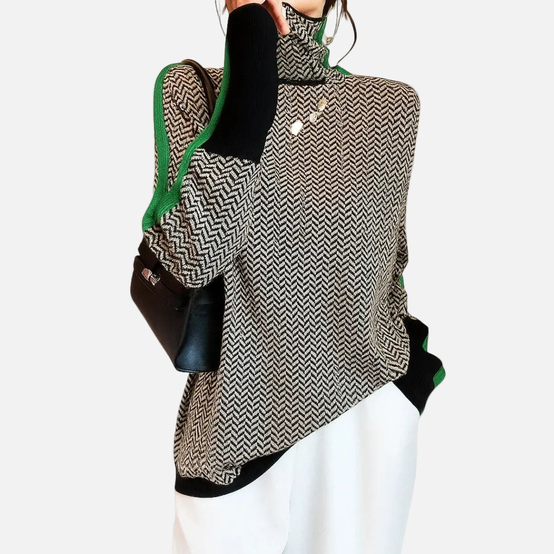 Martina - Svetřík s vysokým límcem