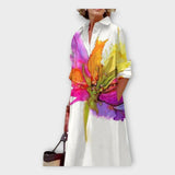 Ručně vyrobené šaty s geometrickým vzorem