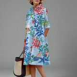 Ručně vyrobené midi šaty s puntíky