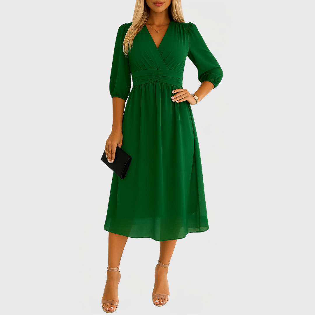 Vzdušné hedvábné šifónové šaty pro elegantní příležitosti