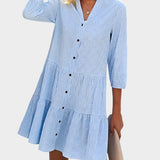 Lehký a lichotivý letní šaty s kostkovaným vzorem