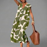 V Šaty s Tiskem Tkaniny