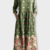 Vintage květinové maxi šaty