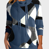 Pletená mikina s uměleckým designem