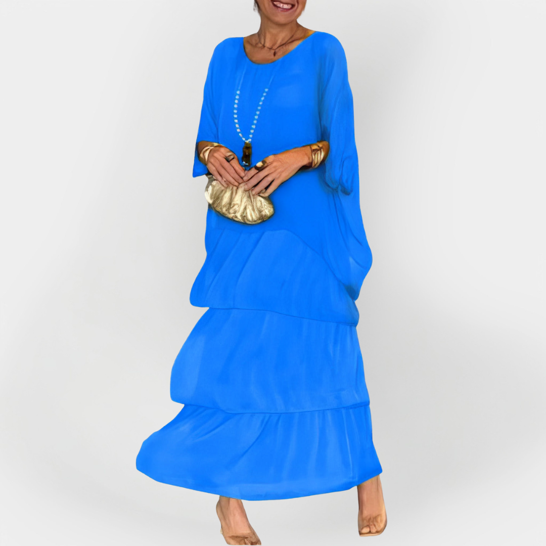 Sukně s plisováním a dvojitým efektem