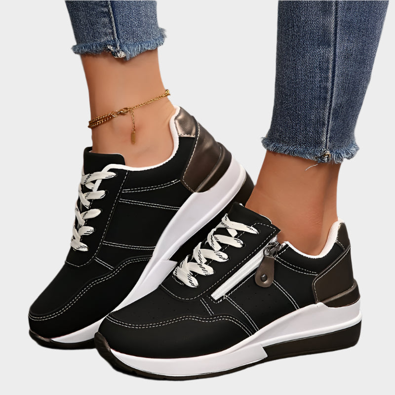 Ortopedická obuv se zipem a silnou podrážkou