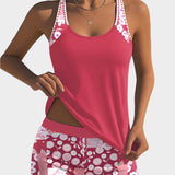 Pohodlné dvoudílné plavky s květinovým vzorem