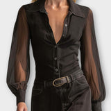 Vintage Western Denim Maxi Šaty