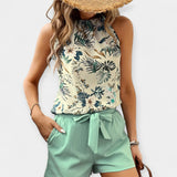 Sada s tropickým potiskem a halter topem