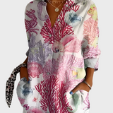 Bavlněná blůza s květinovým vzorem