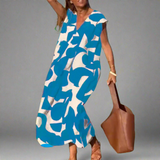 V Šaty s Tiskem Tkaniny