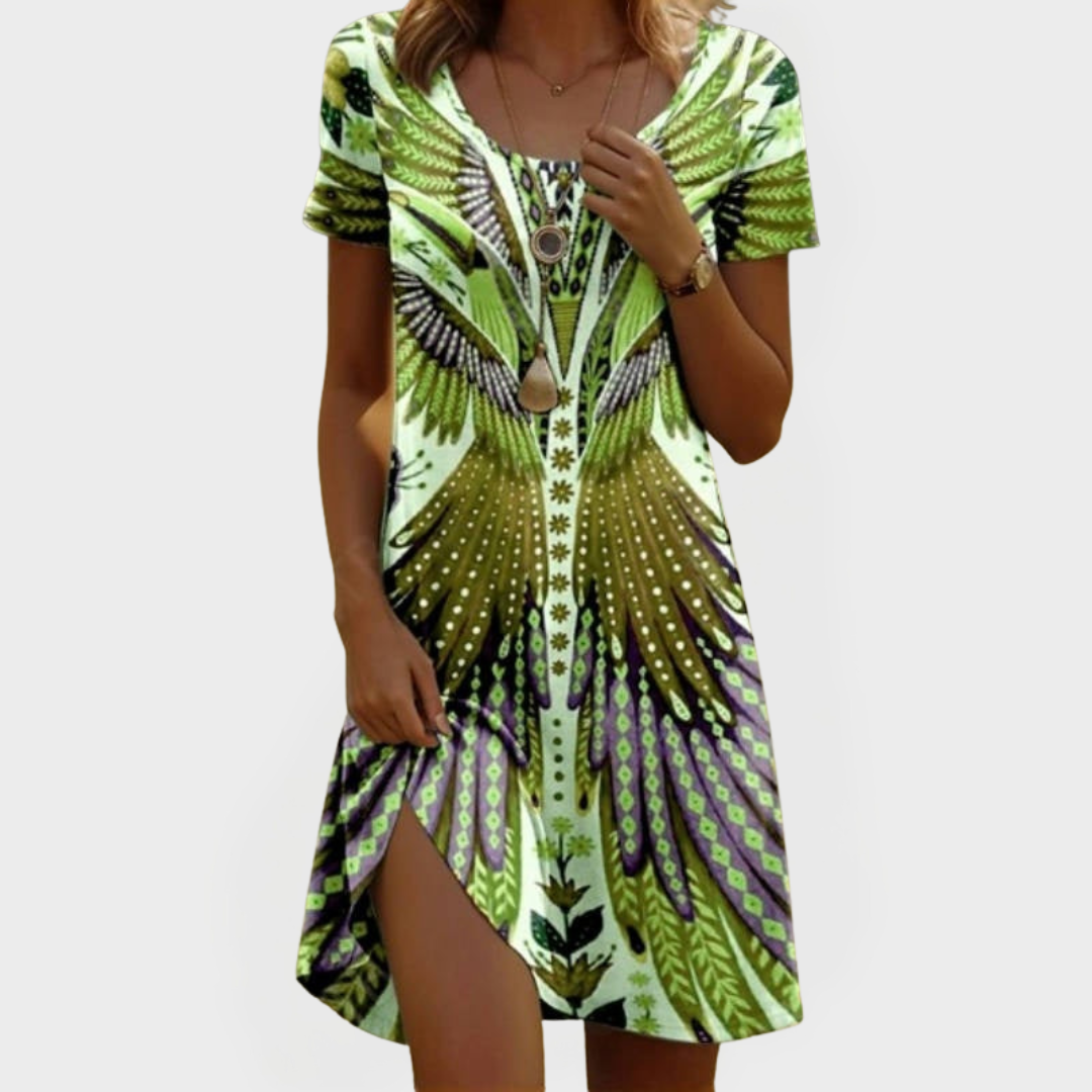 Vintage šaty s krátkým rukávem