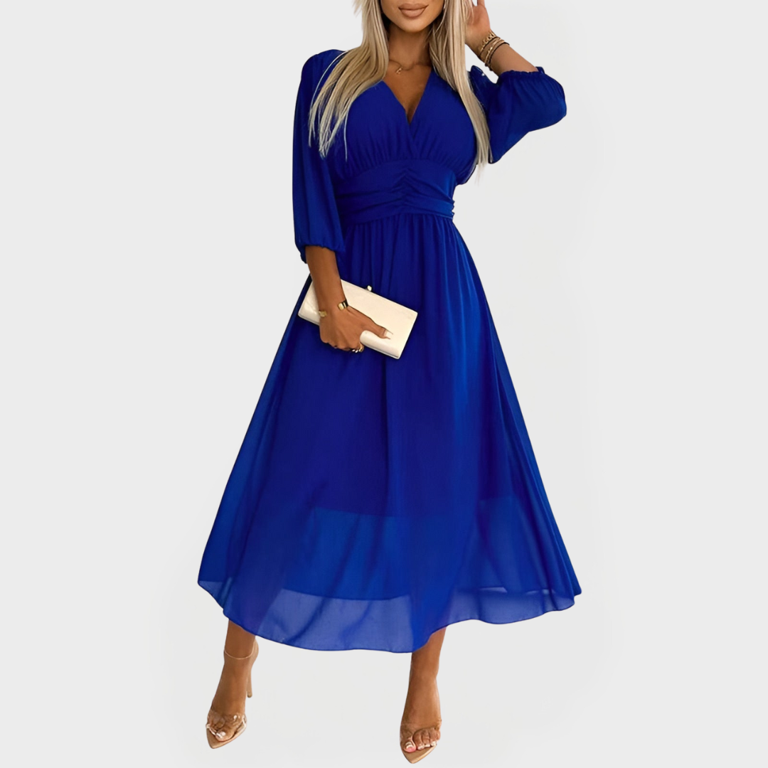 Vzdušné hedvábné šifónové šaty pro elegantní příležitosti