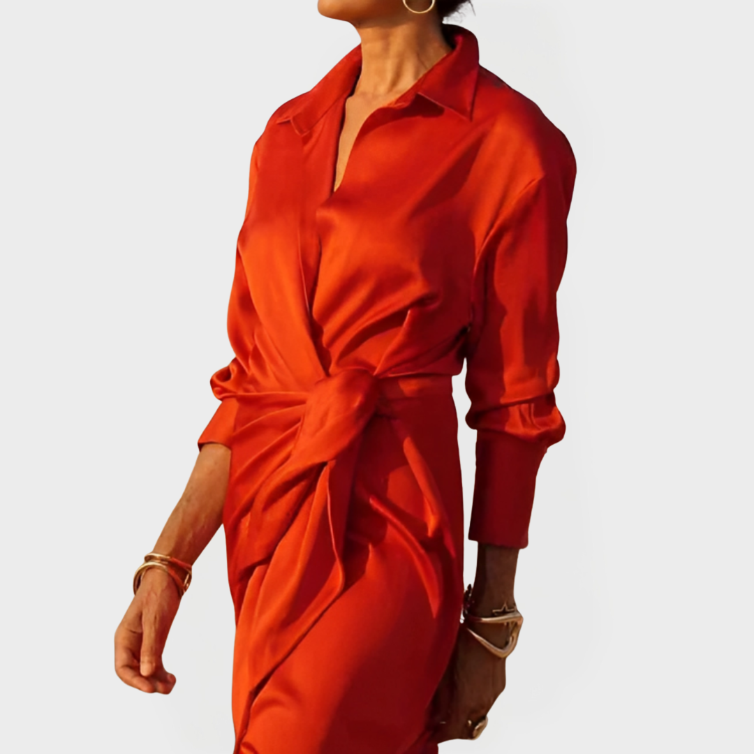 Dlouhé šaty na formální příležitosti s mašlí