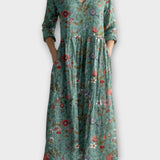 Vintage květinové maxi šaty