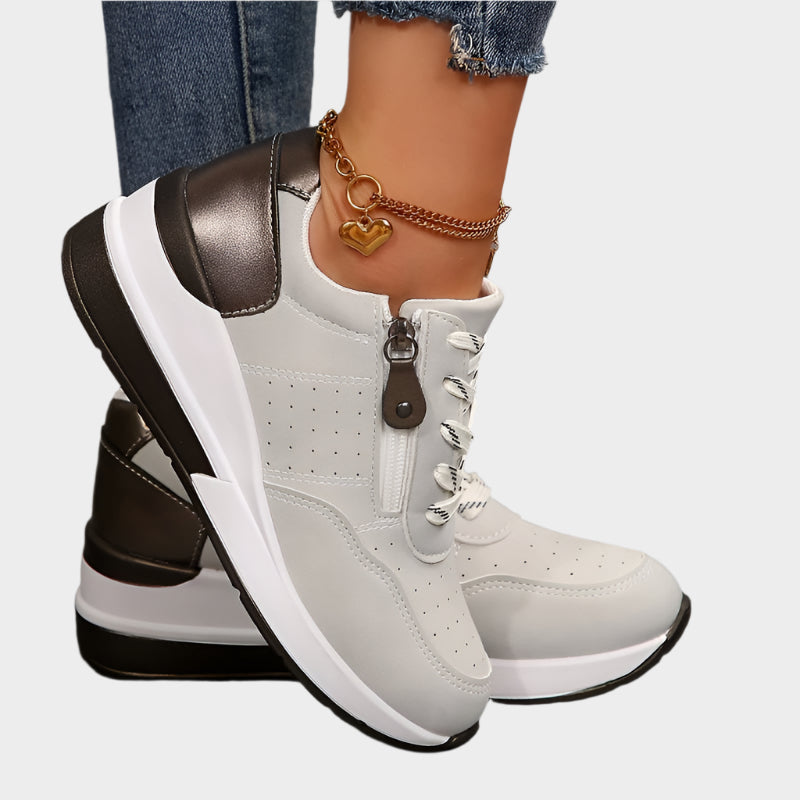 Ortopedická obuv se zipem a silnou podrážkou