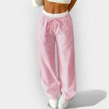 Pruhované široké kalhoty