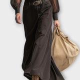 Vintage Western Denim Maxi Šaty