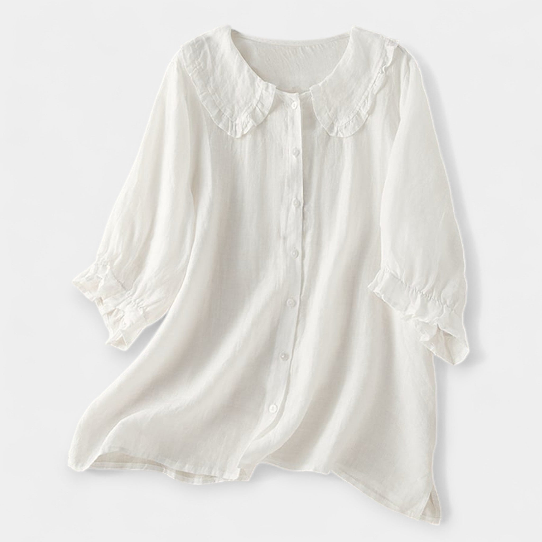 Pruhovaná košile s dekoračním límcem