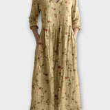 Vintage květinové maxi šaty