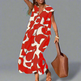 V Šaty s Tiskem Tkaniny