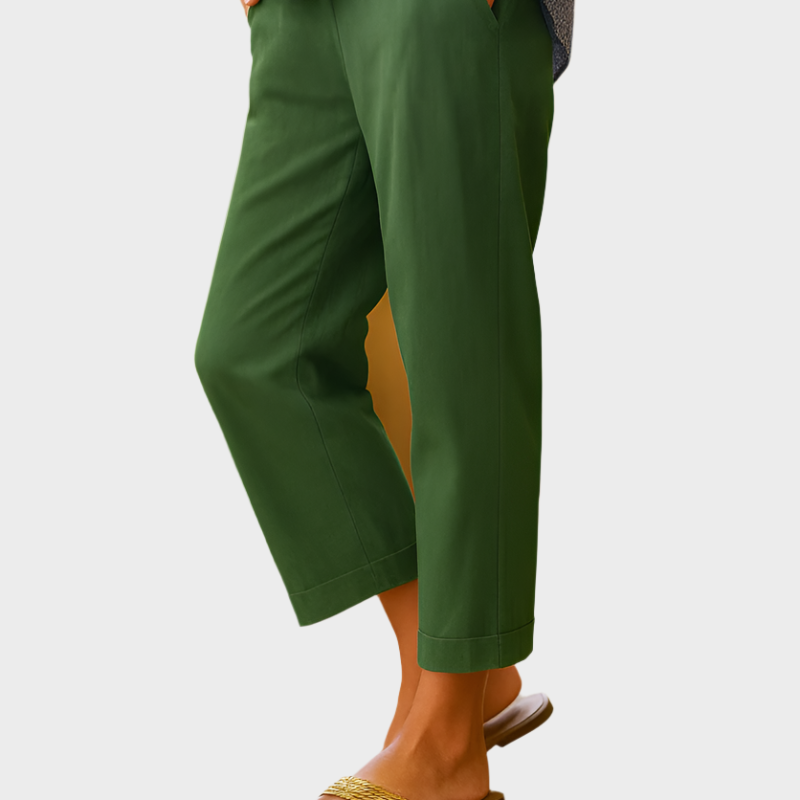 Letní kalhoty z lnu a bavlny