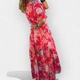 Světle květinové šaty s kapsami