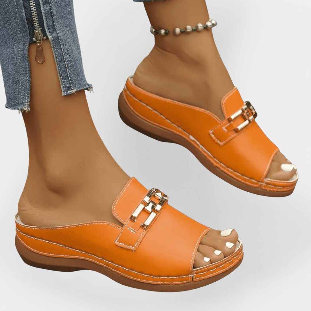 Ortopedické kožené žabky