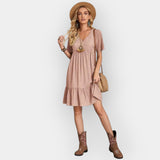 Mini šaty s V výstřihem