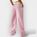 Pruhované široké kalhoty