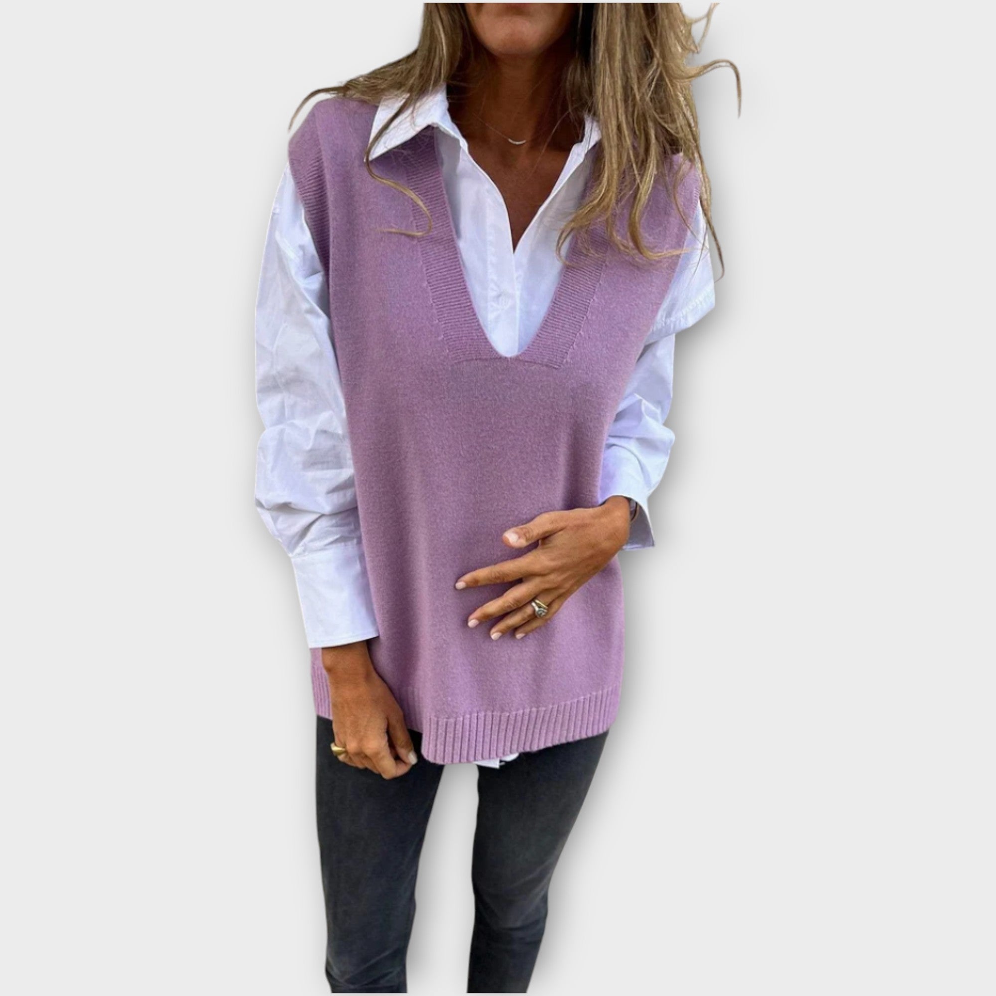 Svetr s V-výstřihem