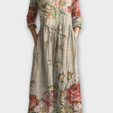 Vintage květinové maxi šaty