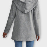 Texturovaný zip-up kardigan s kapucí