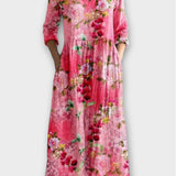 Vintage květinové maxi šaty