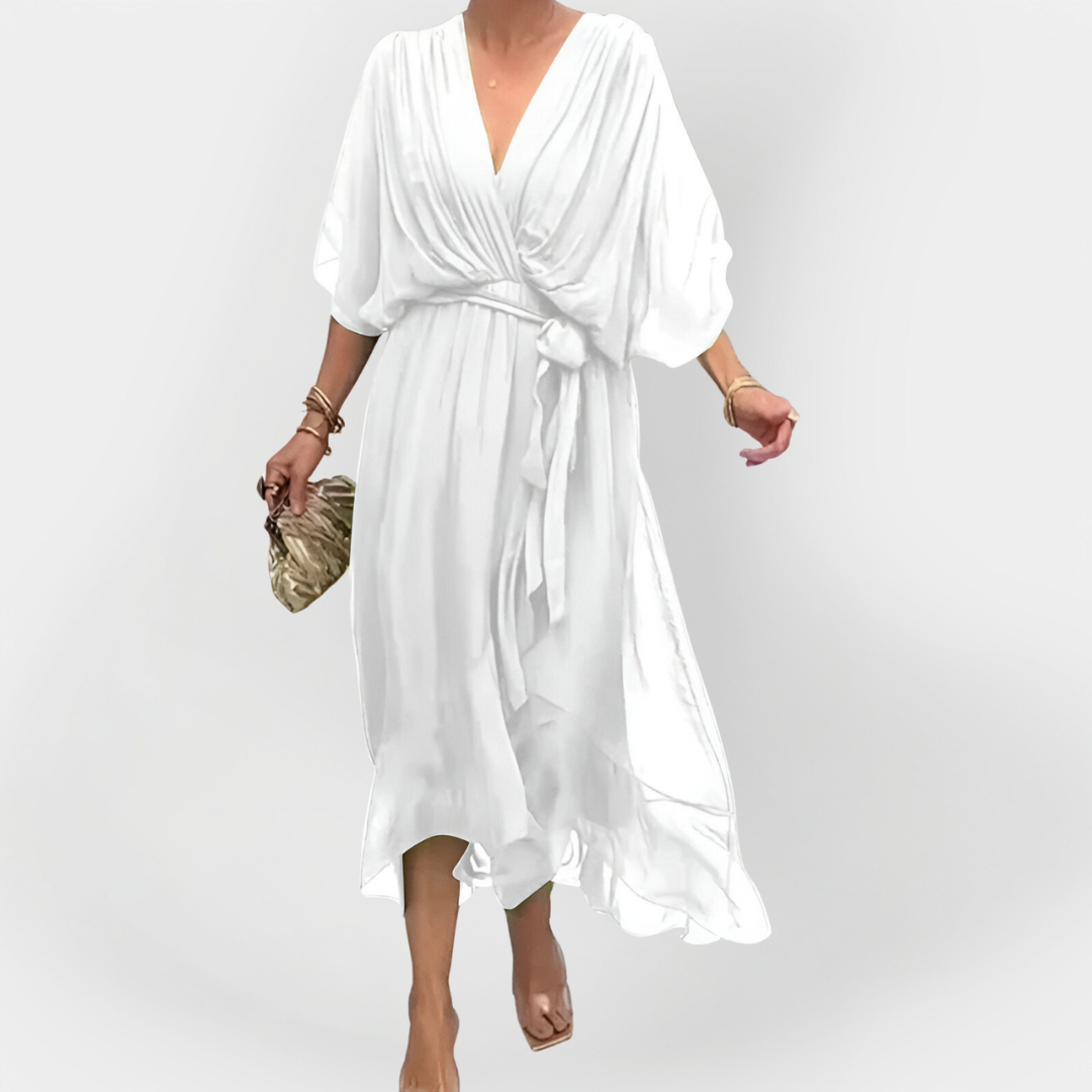 Šifónové šaty s výstřihem do V