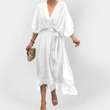 Šifónové šaty s výstřihem do V