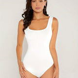 Bodysuit bez rukávů se čtvercovým výstřihem